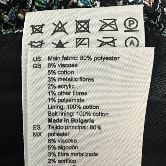 Sandro Space Tweed Wide Leg Textured Shorts Size 42 - Picture 14 of 16